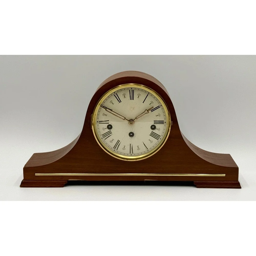 Working Franz Hermle 340-020 Westminster Chime Mantel Clock W Germany w/ Key